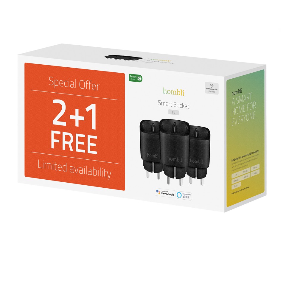 Hombli - Smart Plug Promo Pakke 2+1 ( EU )