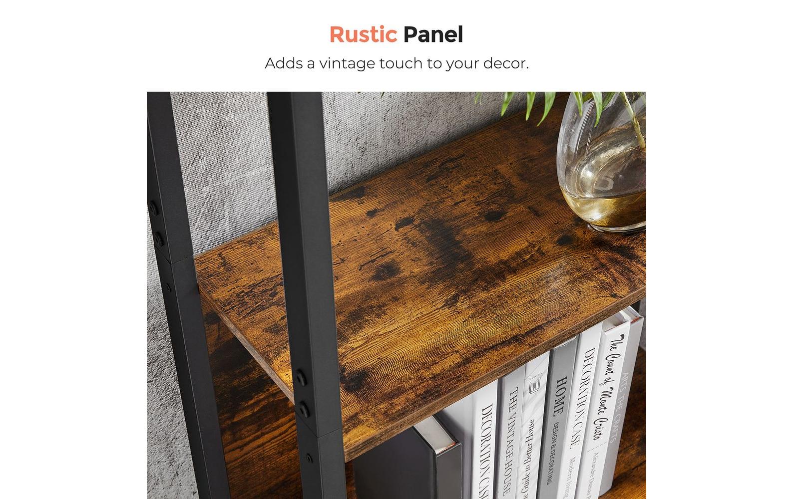 Regal 158 cm x 166 cm, Nature/Schwarz<br>Leiterregal