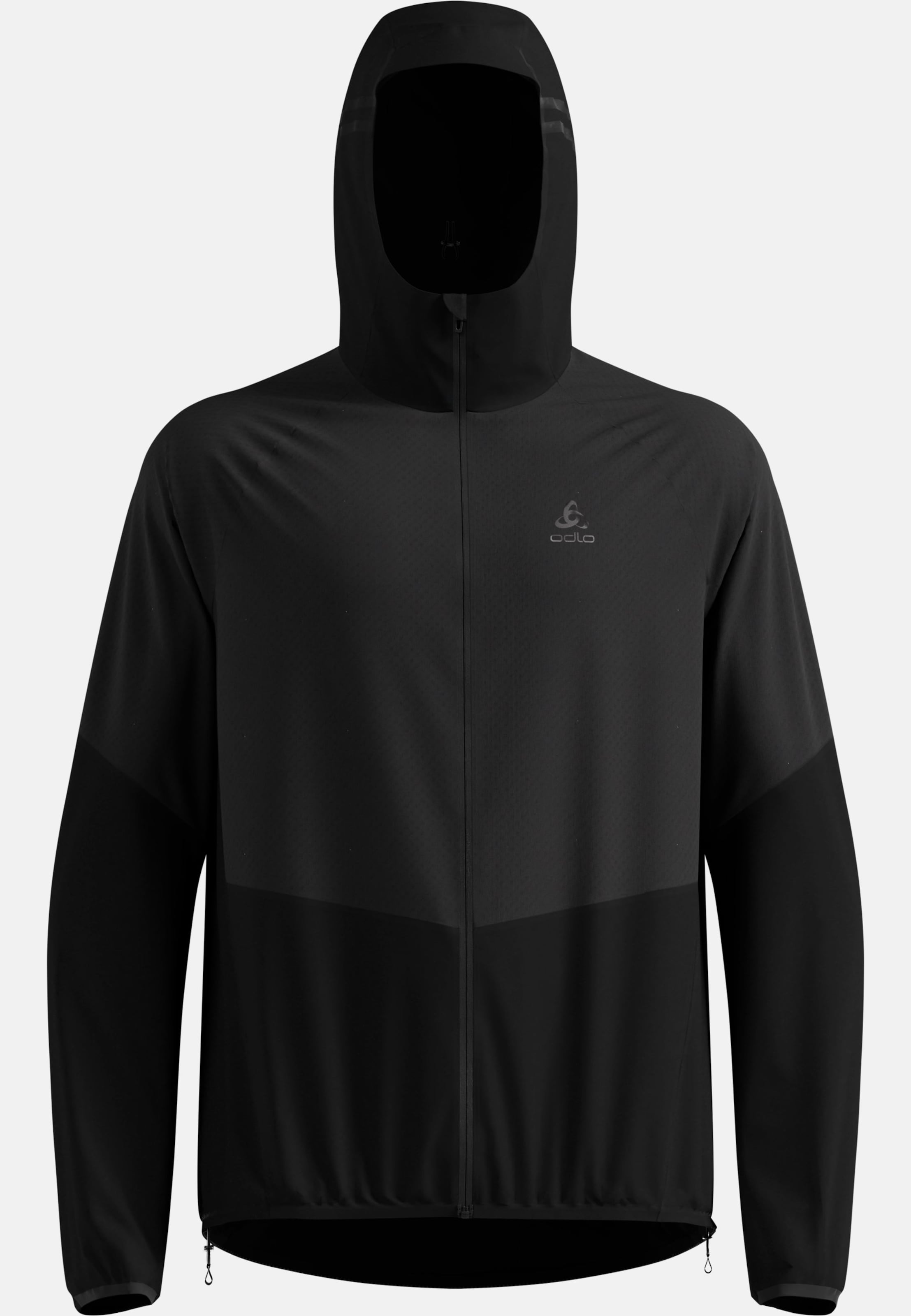 Isolierte und wasserdichte Dual Dry Performance Knit Laufjacke in black
