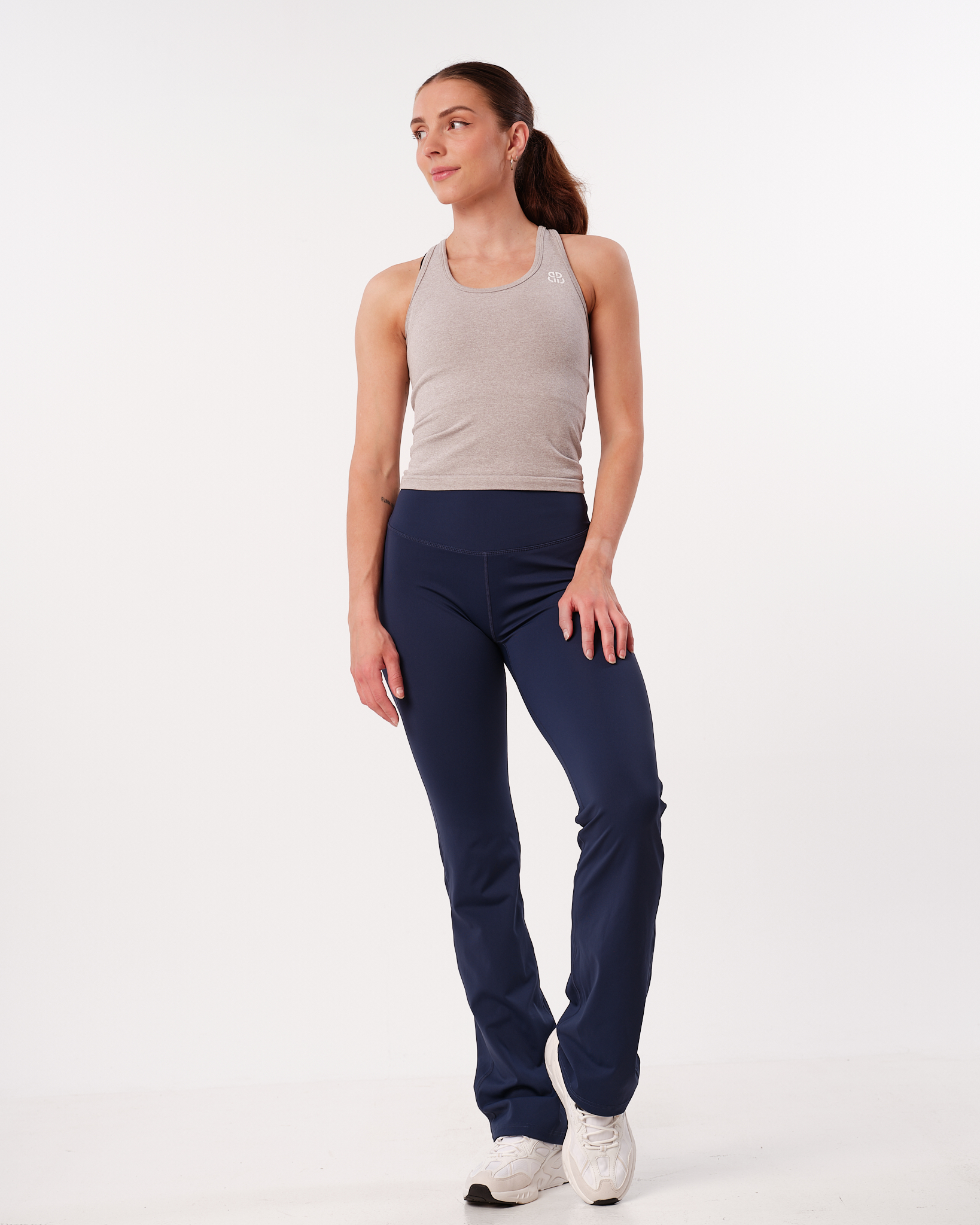 Bumpro Hero High Rise Flare Pants Navy Blue