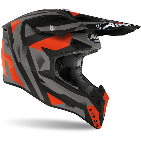 Airoh - Casque Wraap Sequel Gris Mat / Noir Mat / Orange