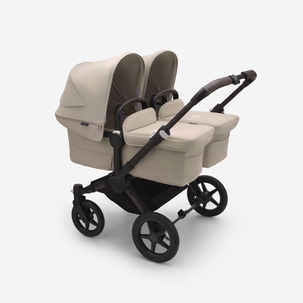 Carrinho de Bebê Duplo Bugaboo Donkey 5 2 em 1 Preto/Taupe Deserto, Taupe Deserto