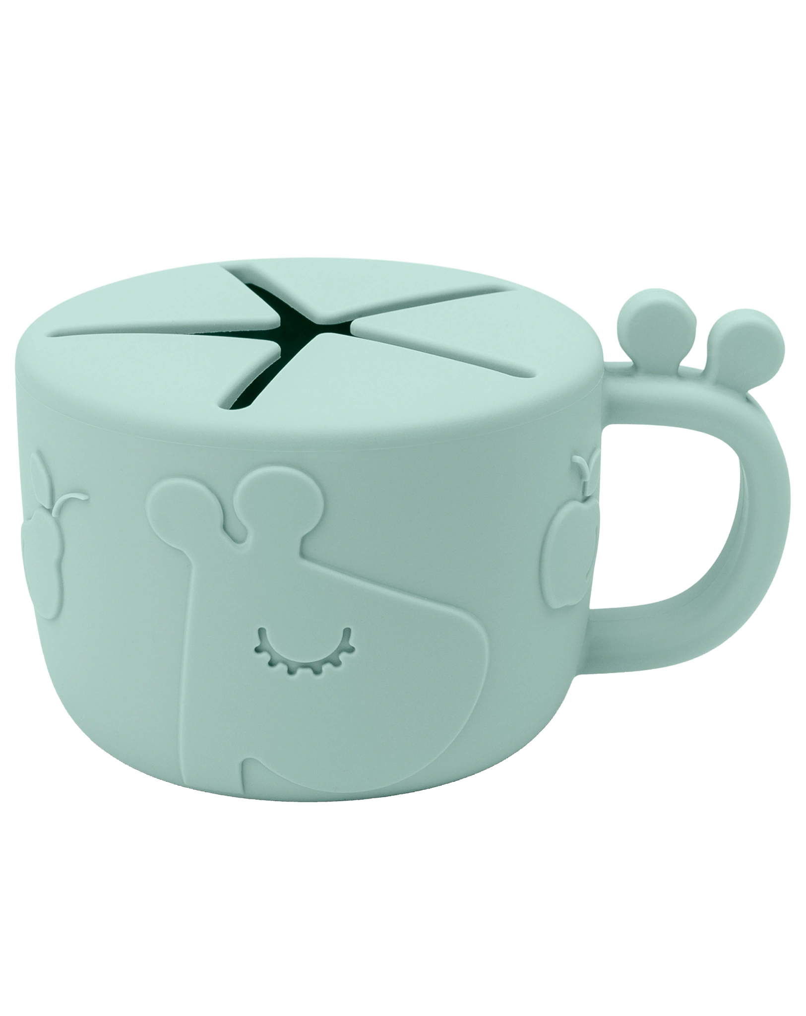 Silikon-Snackbecher PEEKABOO - RAFFI in blau