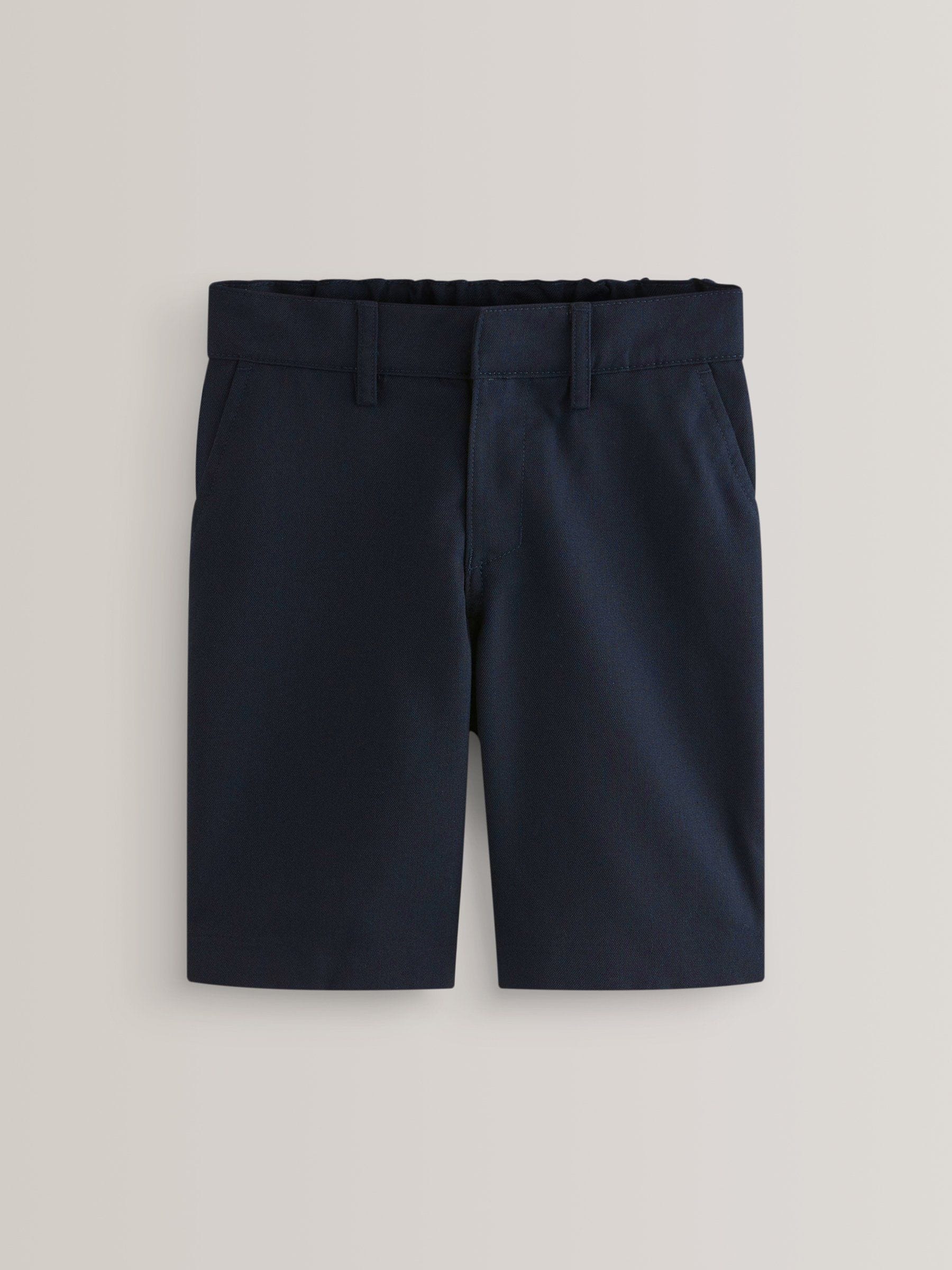 Marineblauw - Schoolshorts zonder plooien (3-14jr)