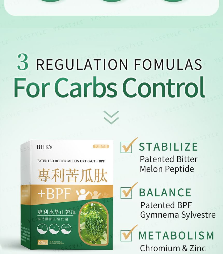 BHK's - Gepatenteerd bittermeloenextract + BPF Veg-capsule
