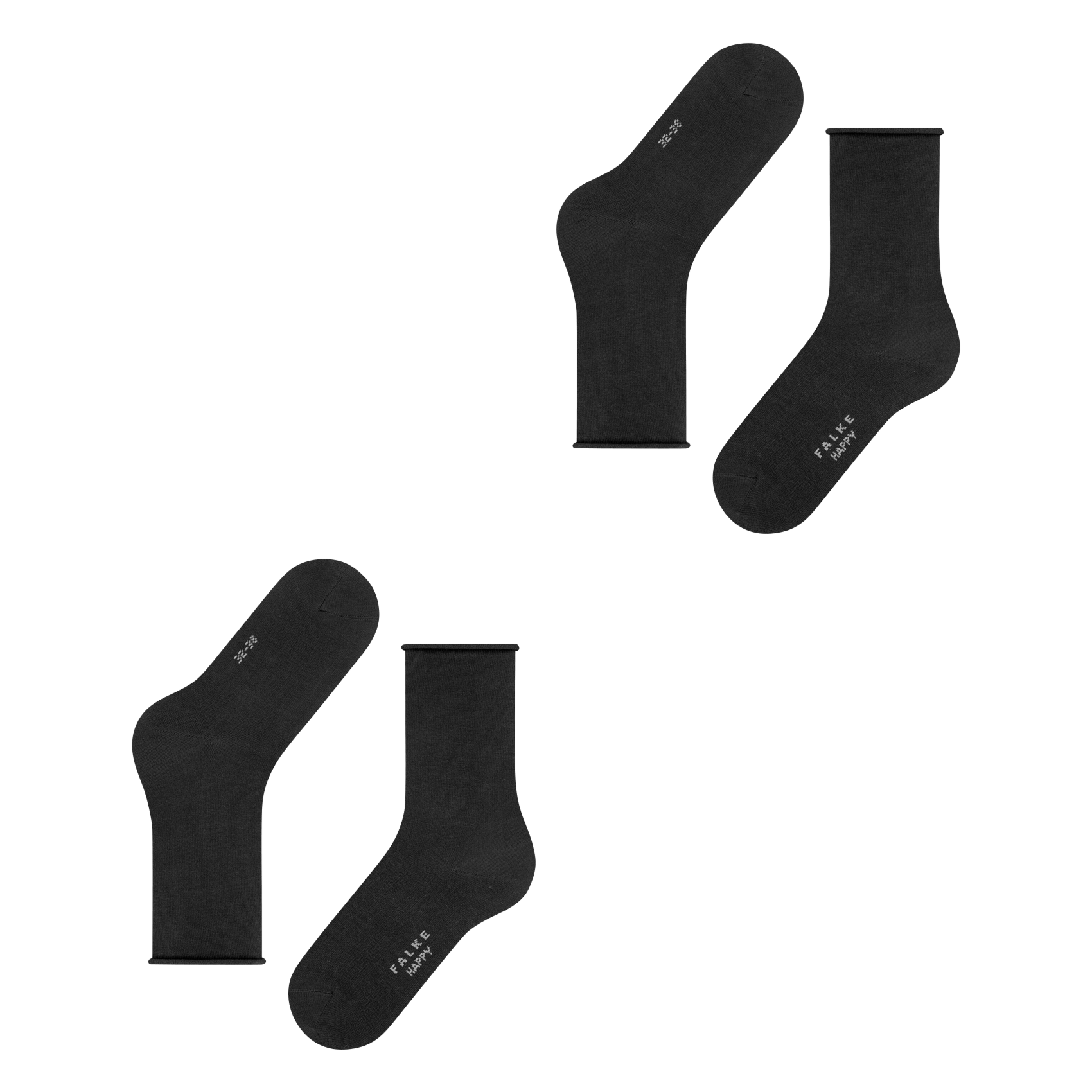 HAPPY - Pack de chaussettes en coton mélangé | Noir