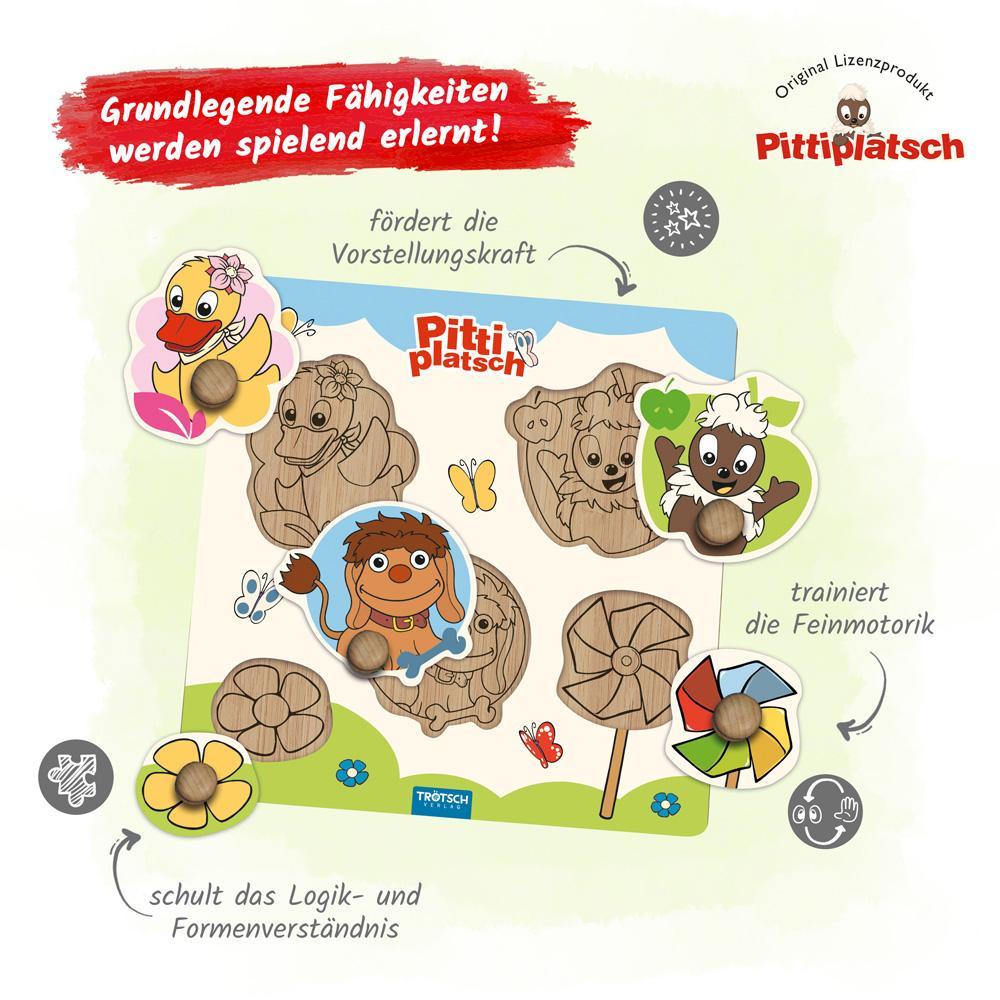 Unser Sandmännchen - Trötsch Pittiplatsch Holzlegespiel