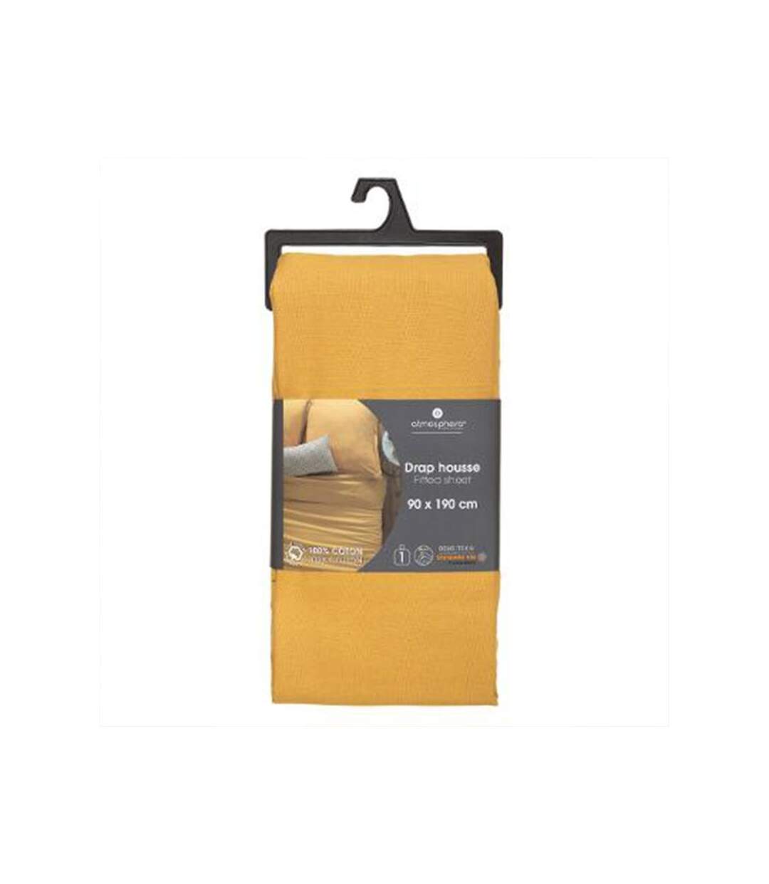 Drap Housse Intérieur 90x190cm Ocre
