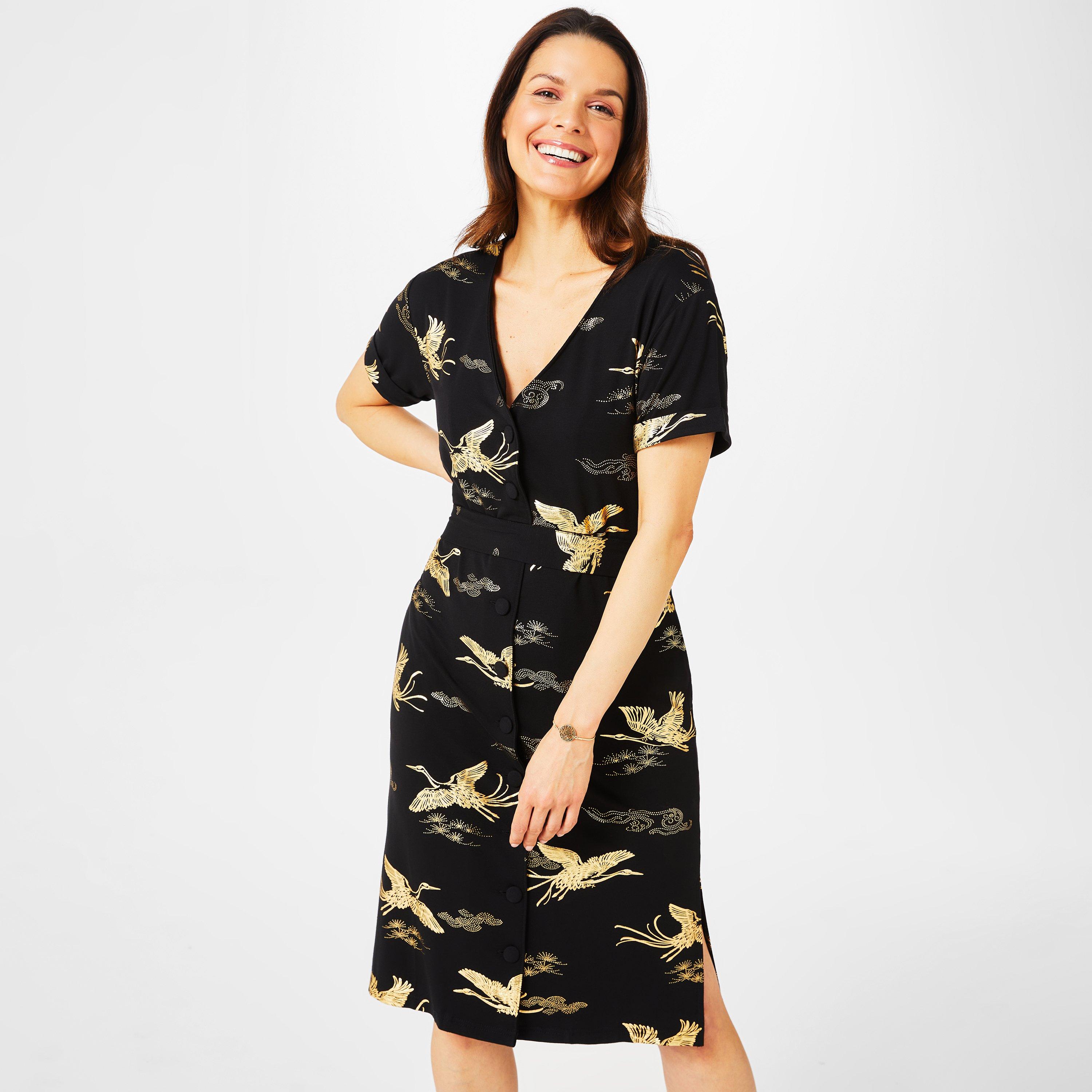 Biba Foil Printed Dress
