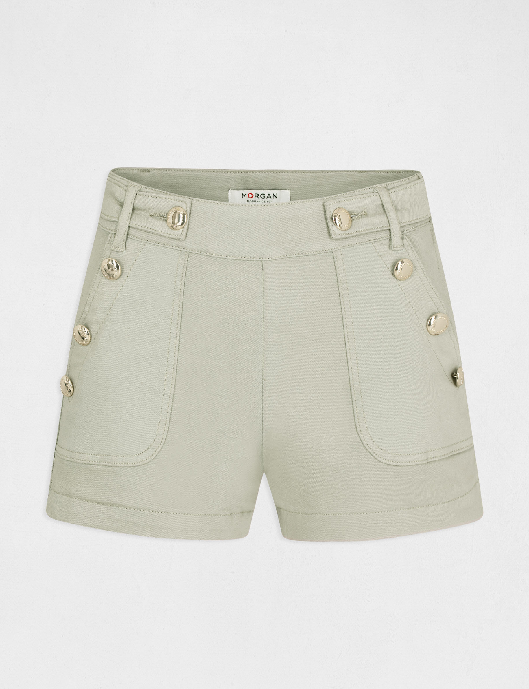 Short ajusté à pont vert clair femme - vert_clair