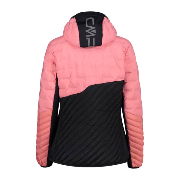 Doudoune ski CMP WOMAN JACKET HYBRID FIX HOOD ANTRACITE PESCA