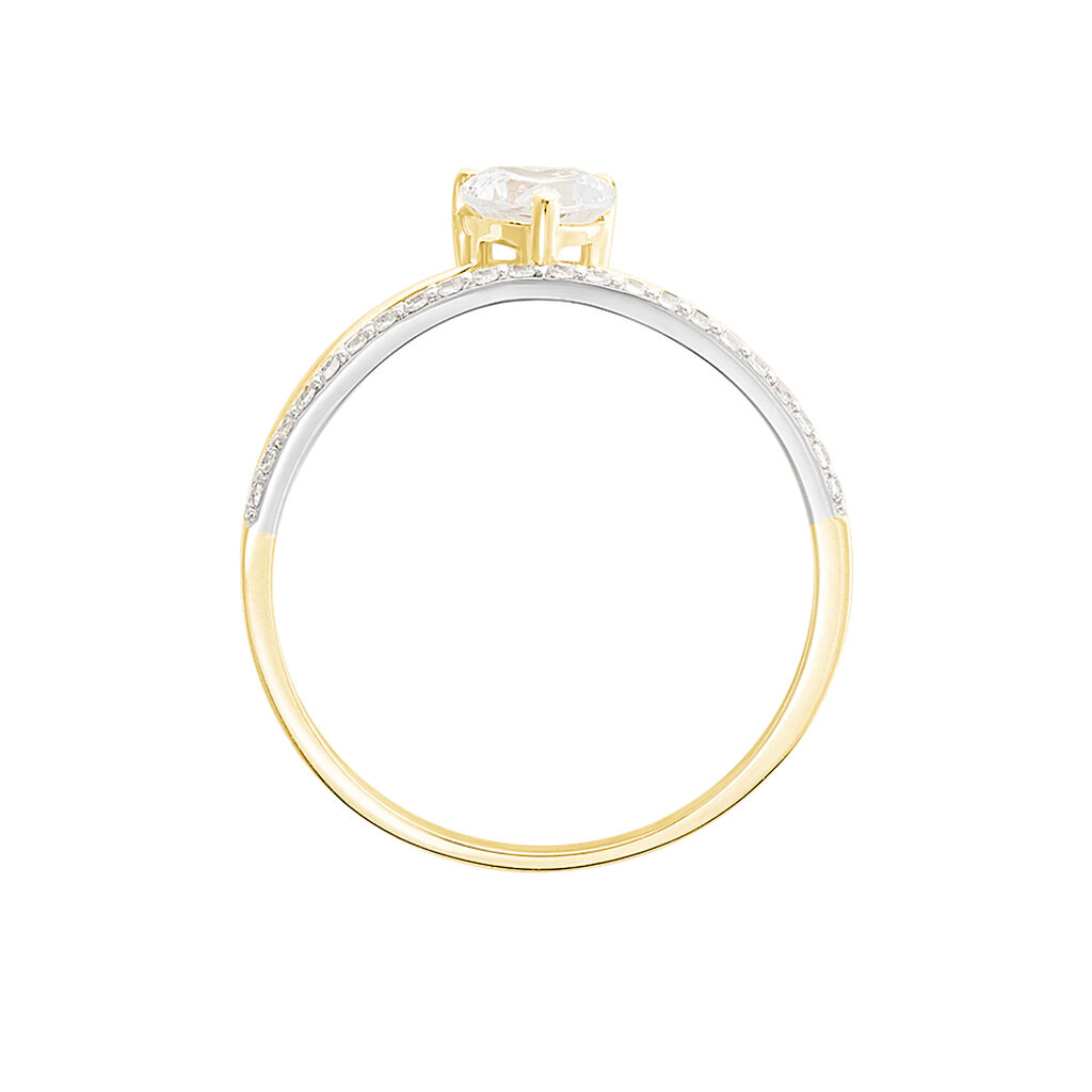 Bague Mohira Or Jaune Oxyde De Zirconium