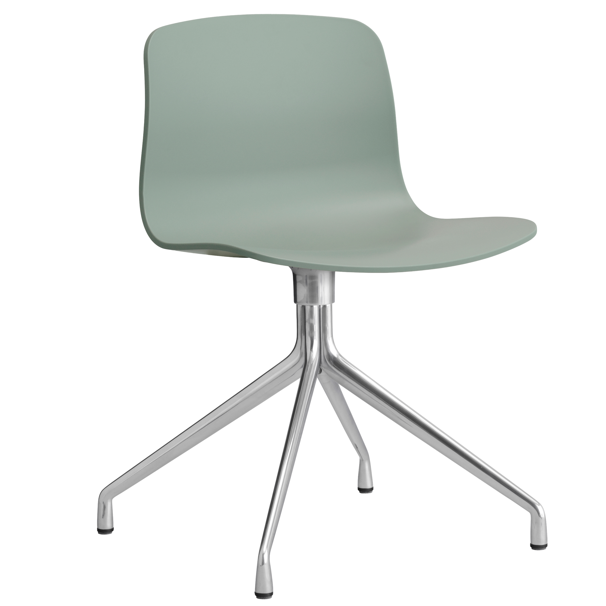Eetkamerstoel AAC 10 met gepolijst onderstel dusty green