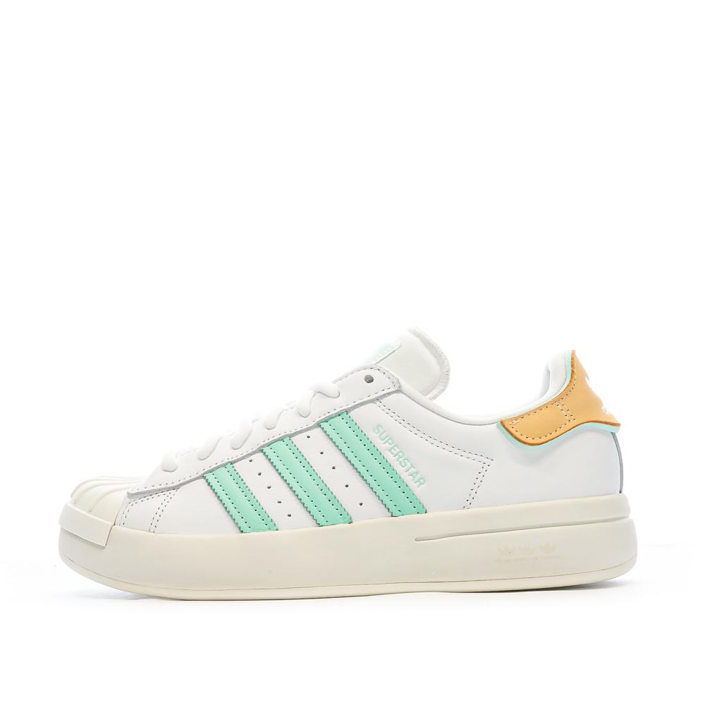 Adidas Baskets Blanche/Verte Femme Adidas Superstar Ayoon