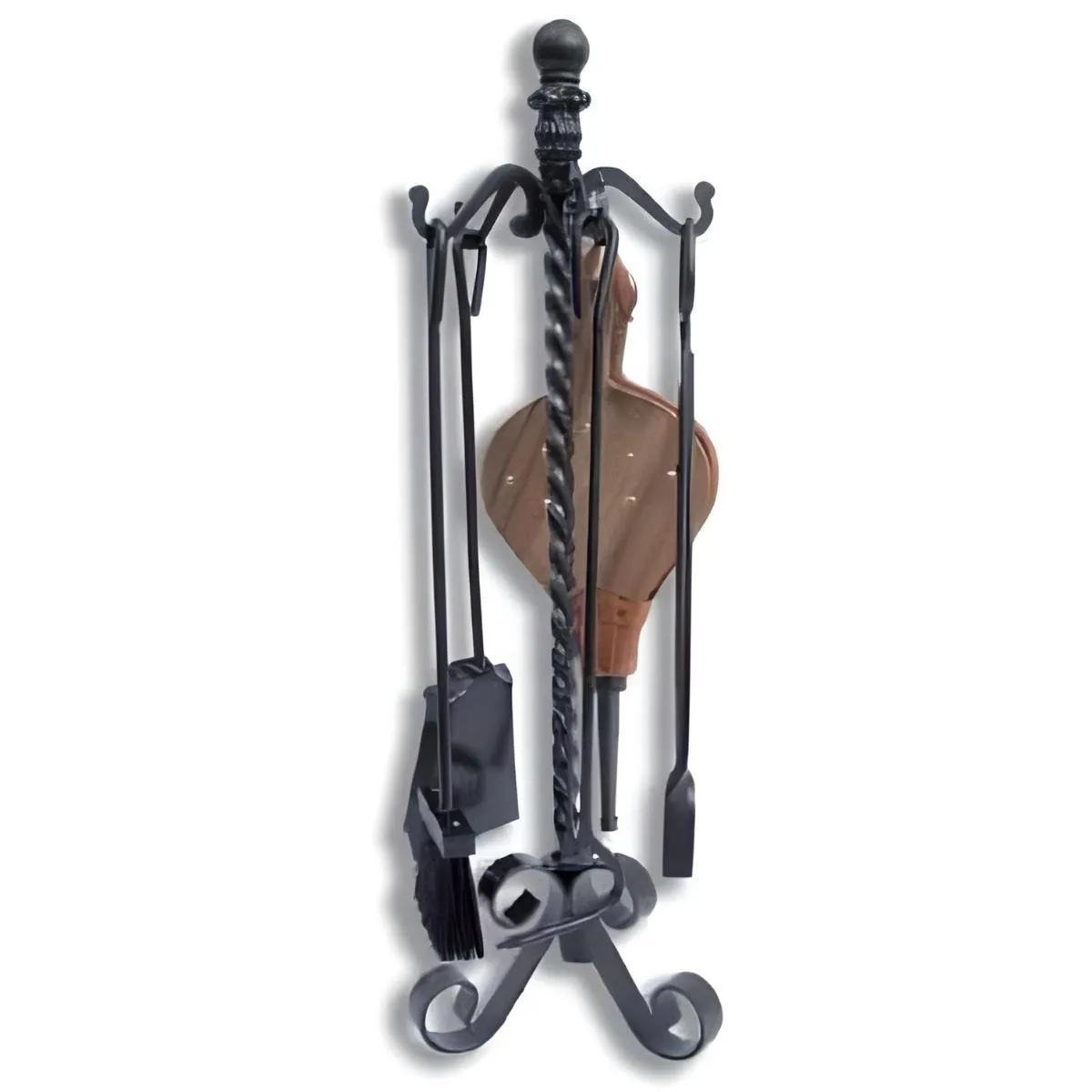 Visiodirect Serviteur cheminée Noir 72 cm