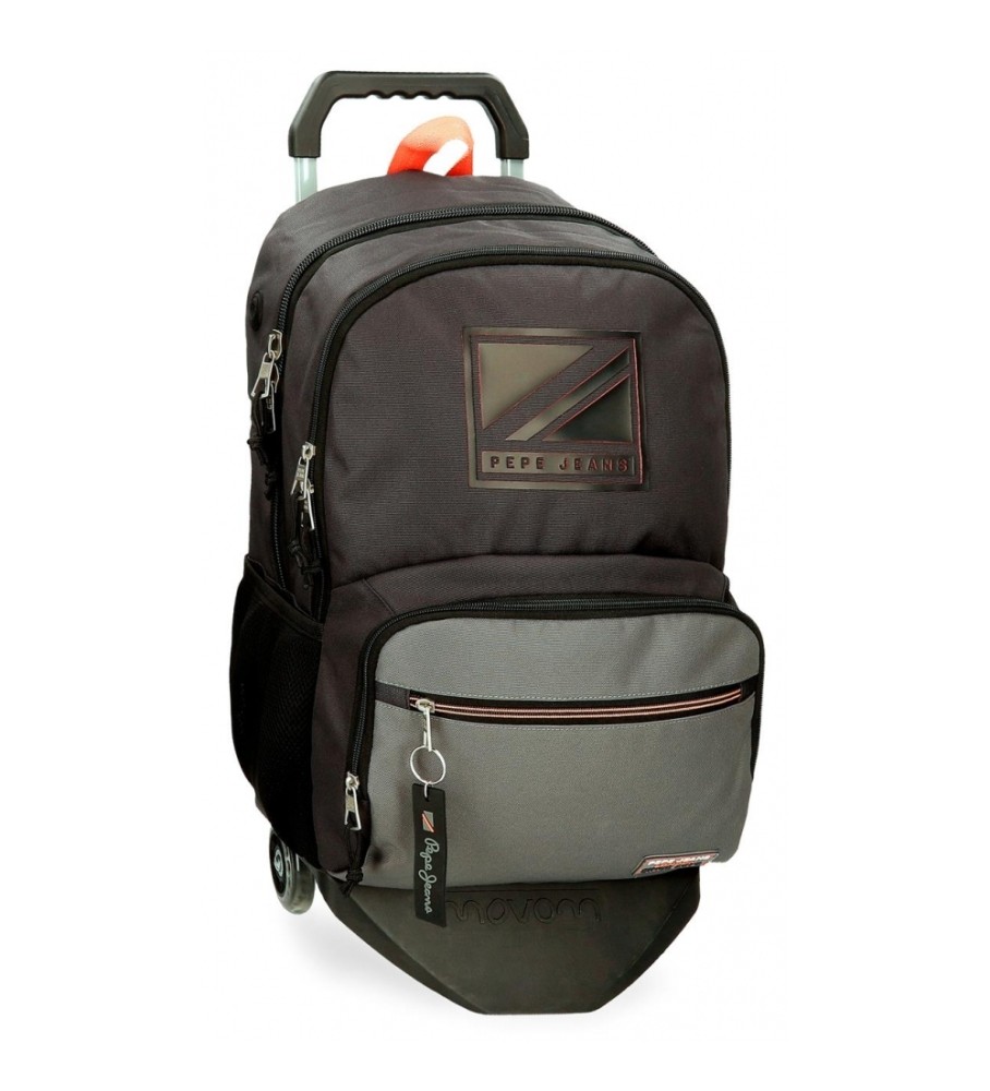 Pepe Jeans Mochila adaptable Pepe Jeans Cody 46cm dos compartimentos negro