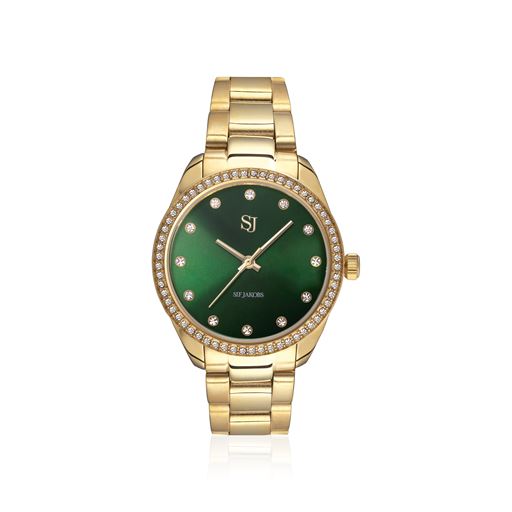 Sif Jakobs Jewellery Valeria SJ-W1046 Ur, Guld/Grøn, 32,5 mm