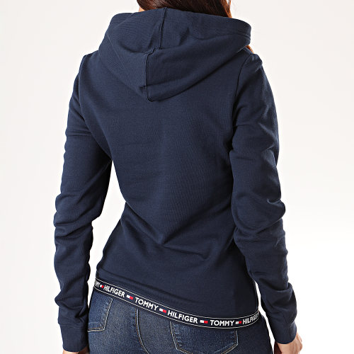 Sweat Zippé Capuche Femme 00582 Bleu Marine