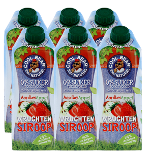 Cool Bear Vruchtensiroop Aardbei en Appel 6x750ML