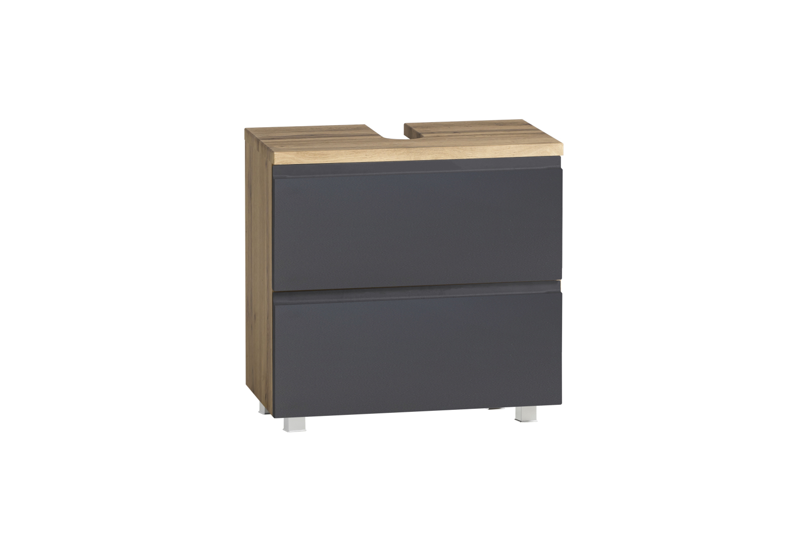 Unterbeckenschrank - Wotaneiche - grau matt - 60 cm