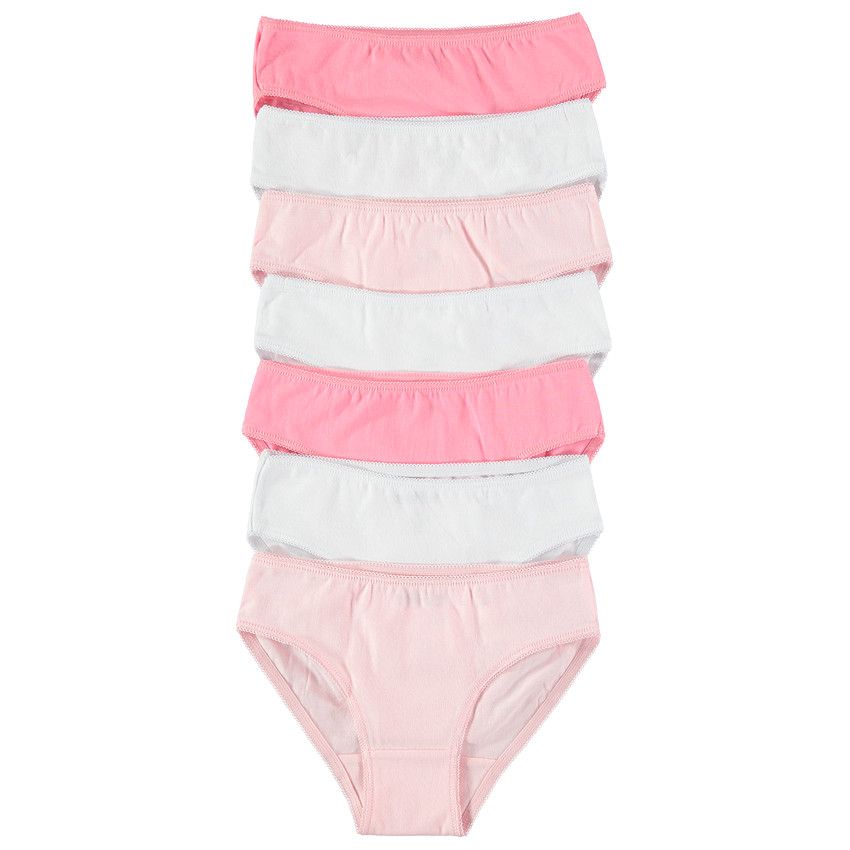 Lot de 7 culottes unies en coton - Blanc