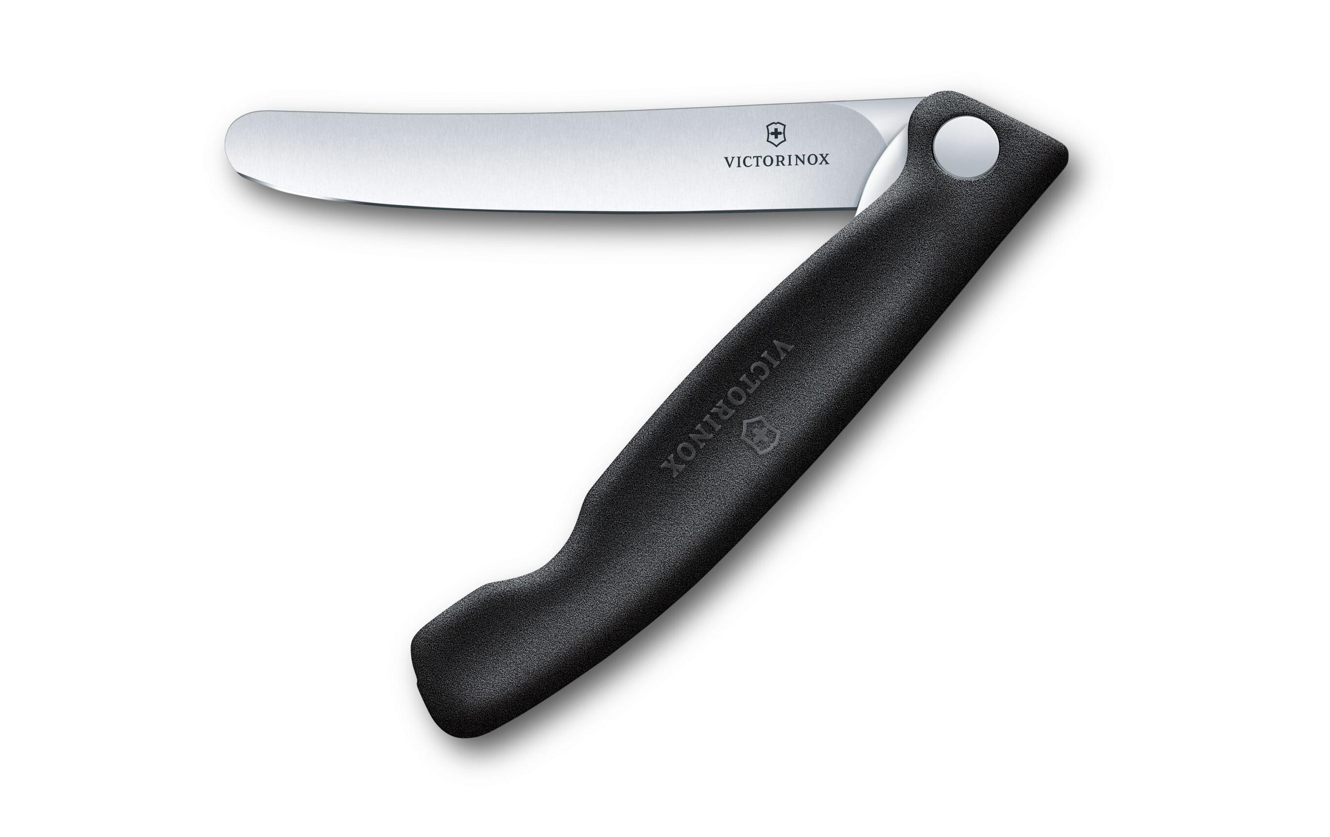 Picknickmesser Swiss Classic, 11 cm, SchwarzLeichtes, faltbares Gemüsemesser