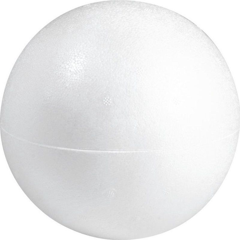 Piepschuim bol/bal - wit - D30 cm - 2 halve schalen - hol - hobby/DIY materiaal - Knutselen