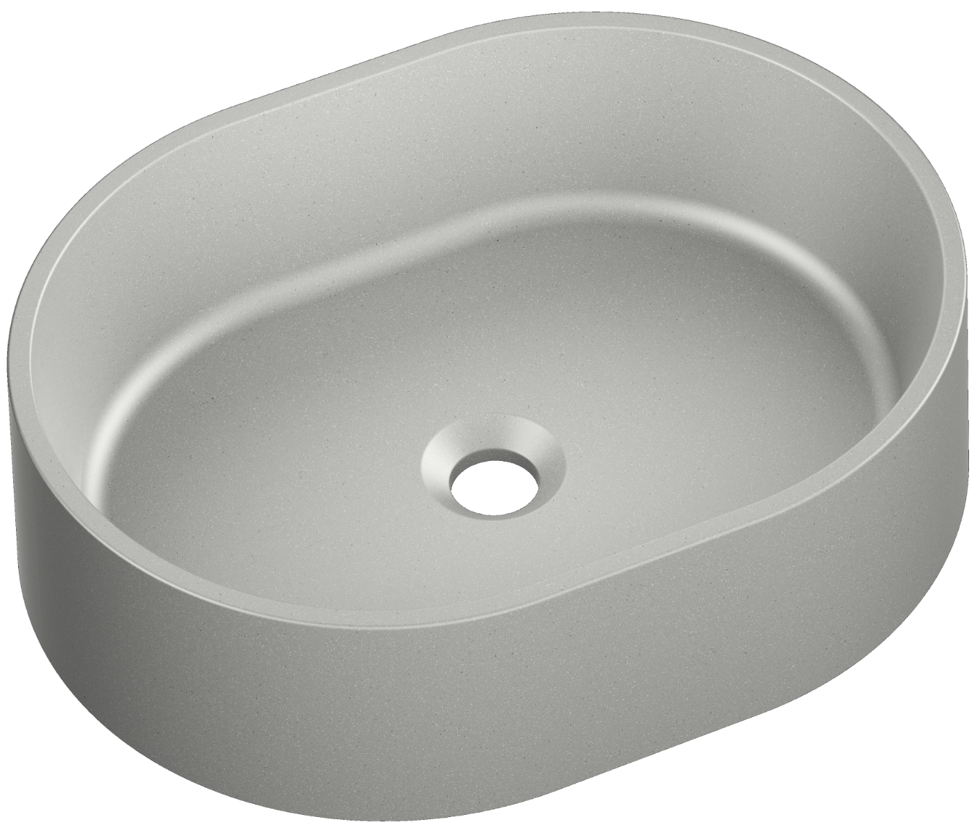 Kerra Olib wastafel 49x38x13.5cm licht grijs