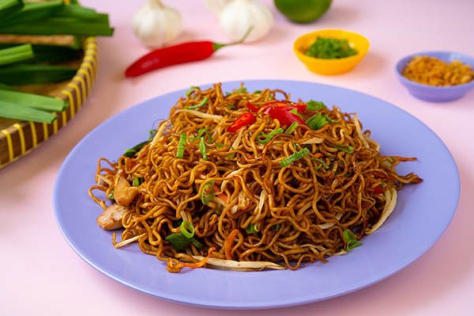 Gebakken mie: Singaporese stijl