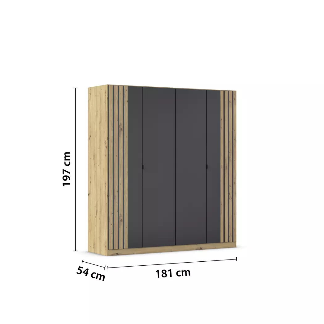Kleiderschrank Genua 181 x 197 cm