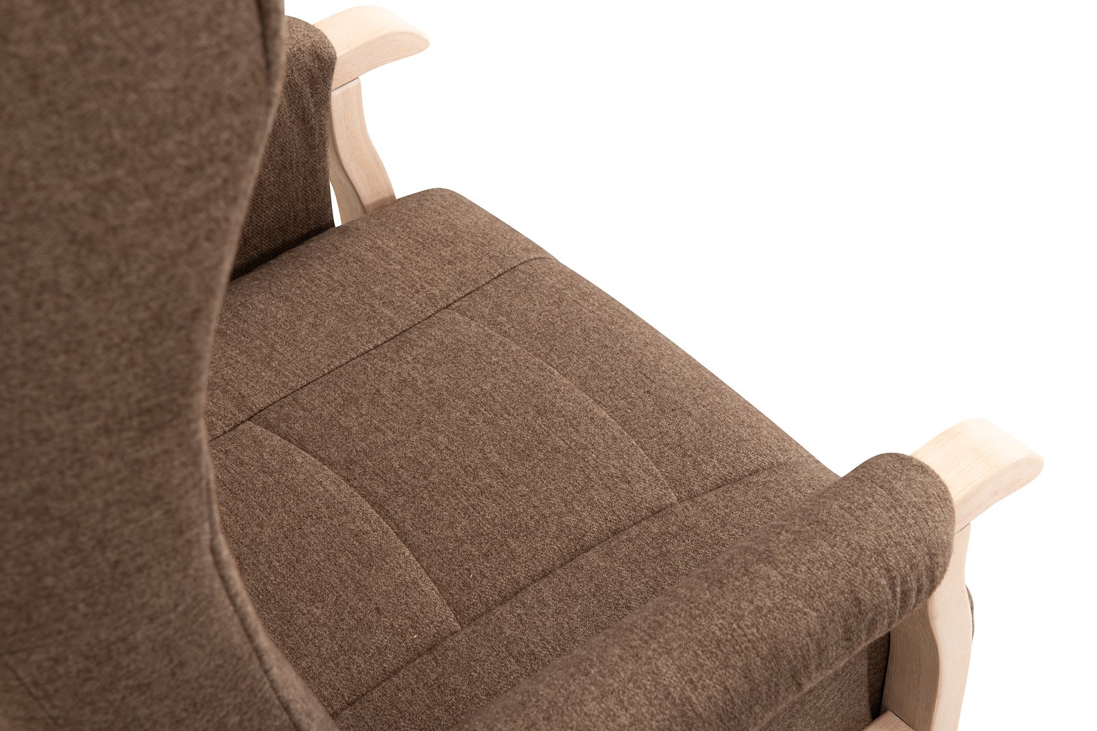 Otium (M) løftestol Tekstil Whisper 2631 Mole med understell i hvitoljet eik