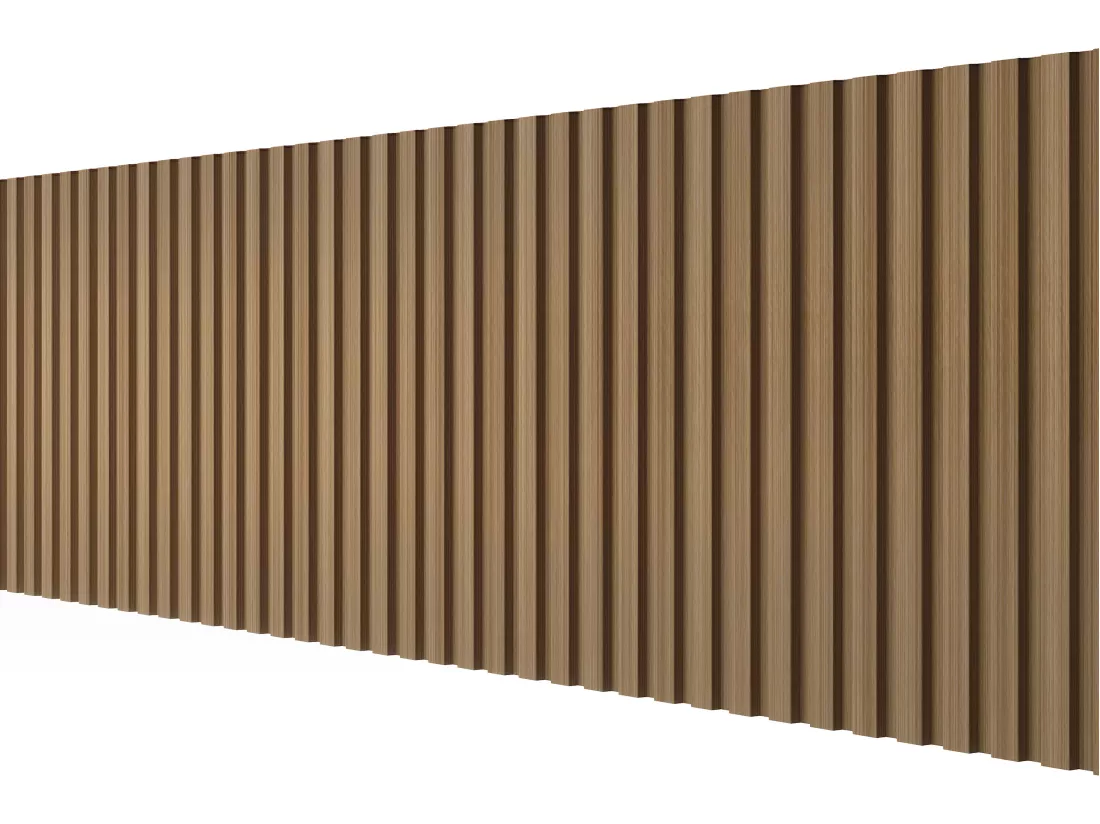 Panneau mural 3D - Pack de 3,71 m² - Coloris bois naturel - Lot de 8 pièces - TATIANA