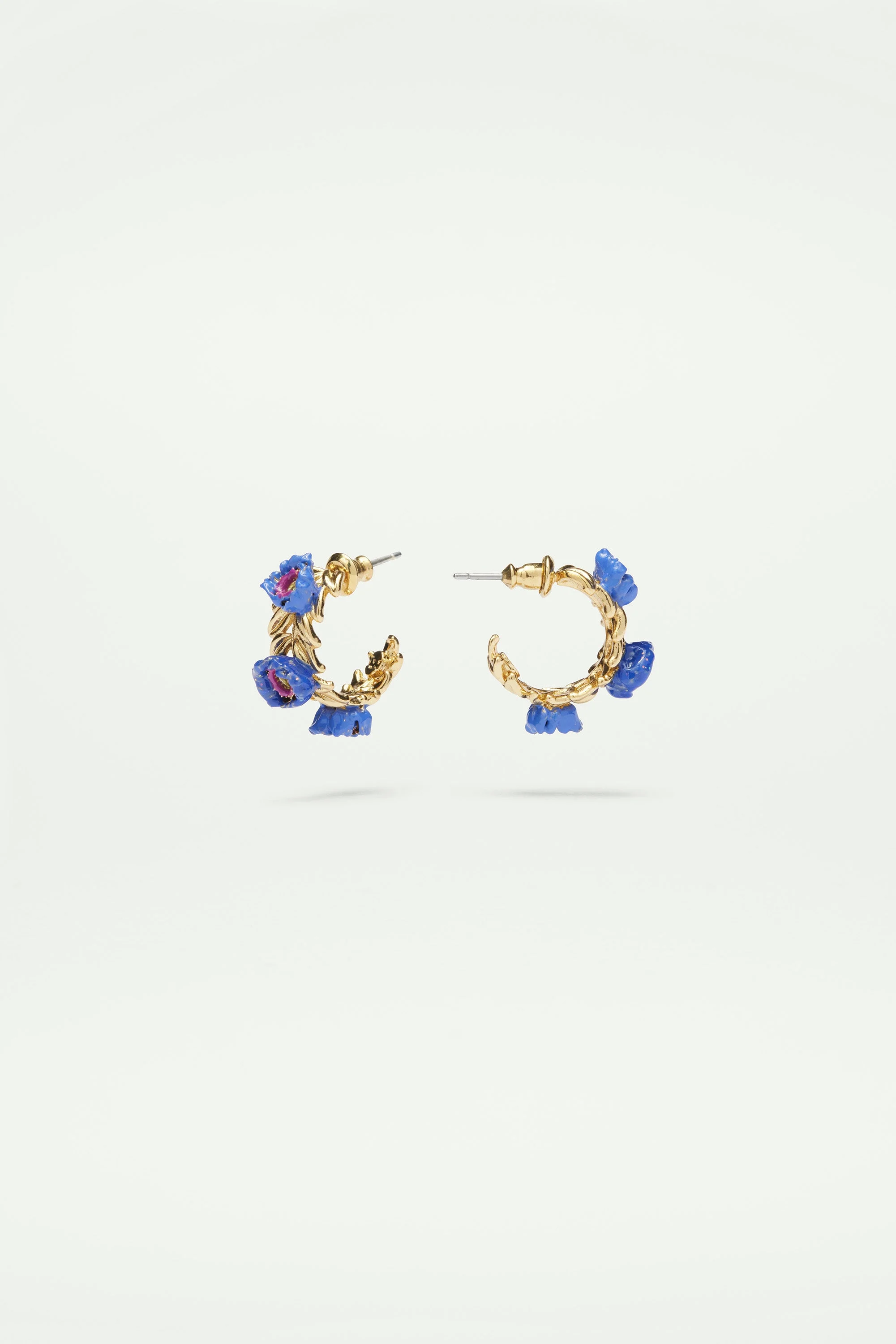 Boucles d'oreilles tiges fleur anémone | Multicolore