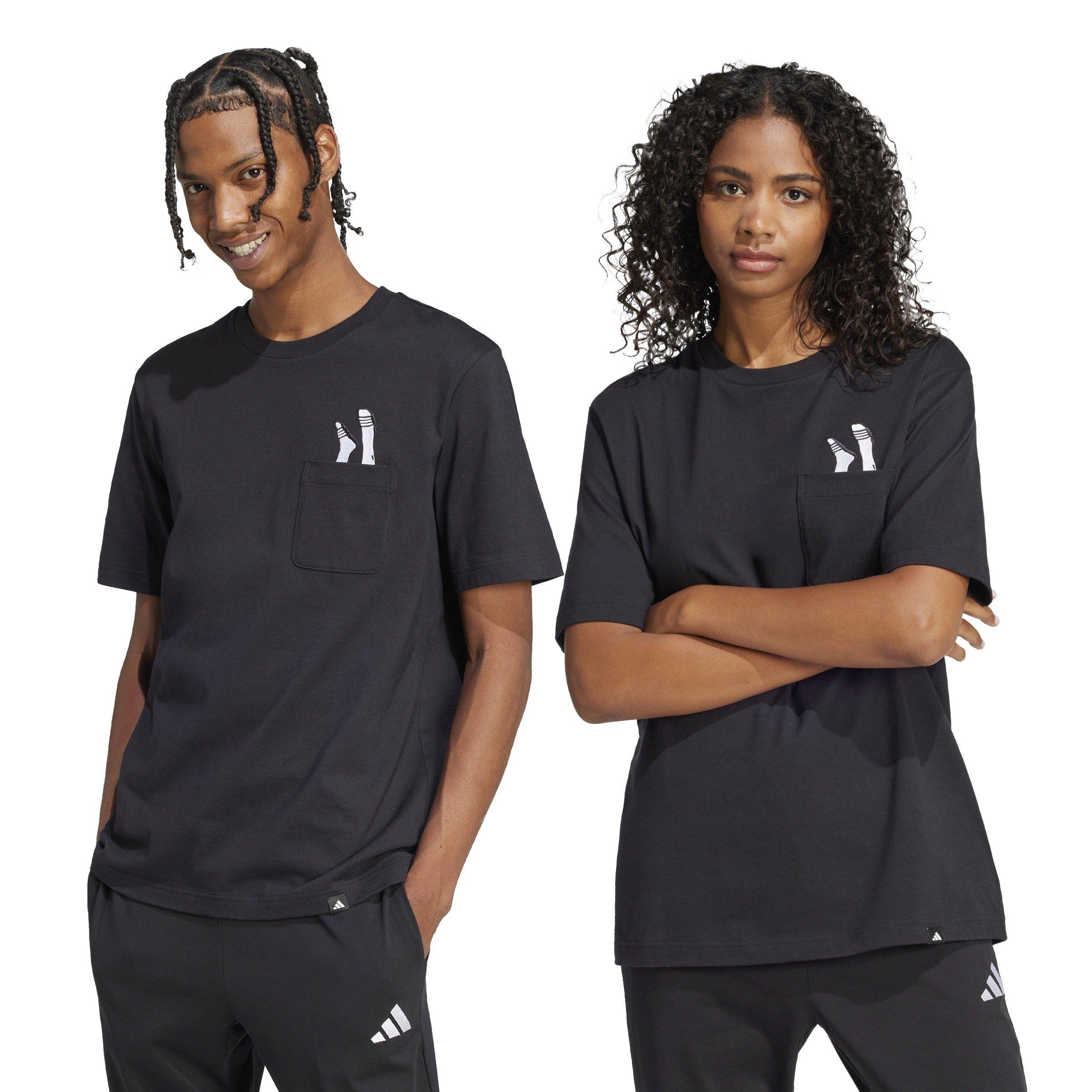 adidas Lounge Slides Graphic Pocket T Shirt Adults