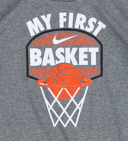 Nike Shorts Set - T-Shirt/Shorts - My First Basket - Schwarz/Gra