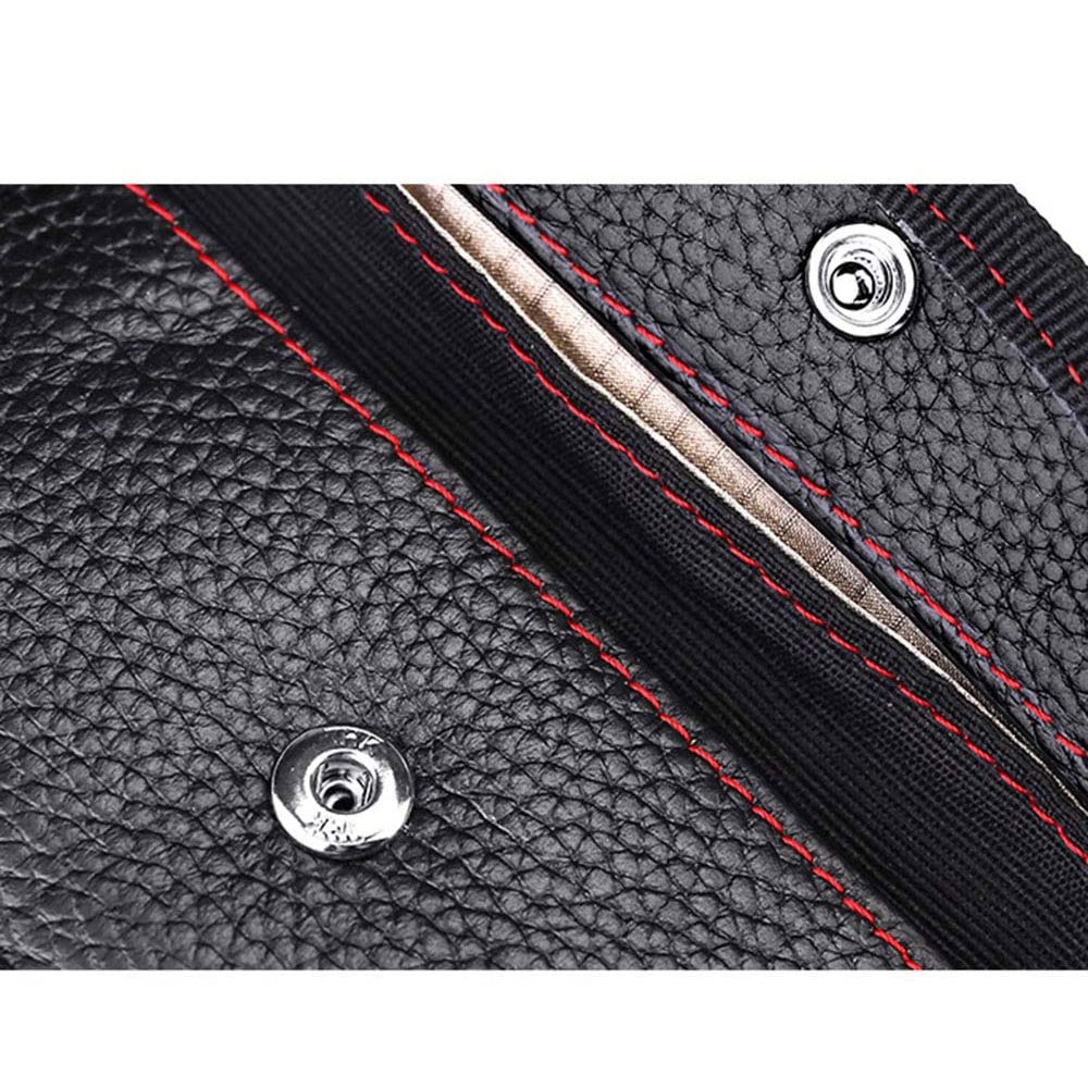 (11.5x7cm) Keyless Go RFID Anti Strahlung Leder Tasche Autoschlüssel Schutz Signal Blocker - Schwarz