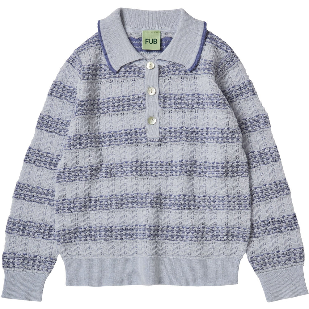 Køb FUB Ice/Dusty Violet Pointelle Polo