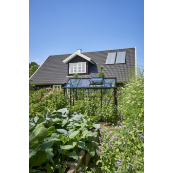Tuinkas Royal Well Birdlip 48 zwart gecoat met 3mm veiliheidsglas