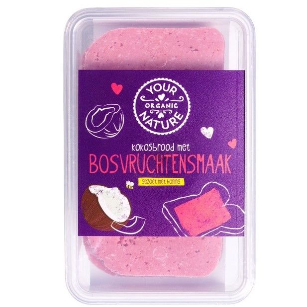 Your Organic Nature kokosbrood bosvruchten (bio) 225 gram