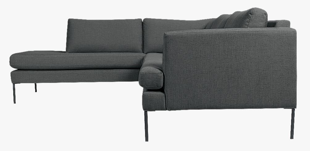 Setetrekk pakke åpen ende venstre grå - 60x60x60 cm