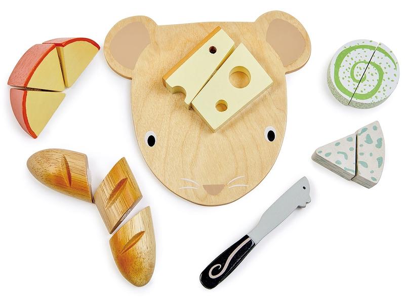 tender leaf toys Spiel-Lebensmittel Käseschneidebrett Hochwertiges Holzspielzeug
