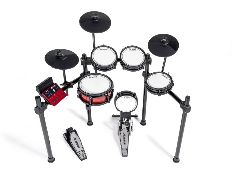 Alesis E-Drum Nitro Pro Achtteiliges elektronisches Schlagzeug mit Mesh Heads und Bluetooth