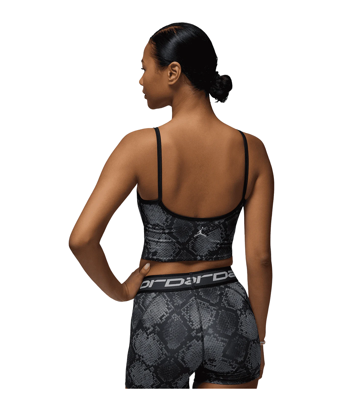 Nike AOP Crop Tanktop Damen Schwarz F010