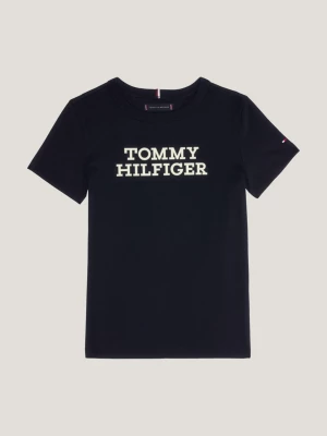Camiseta de algodão com textura de pêssego e logo