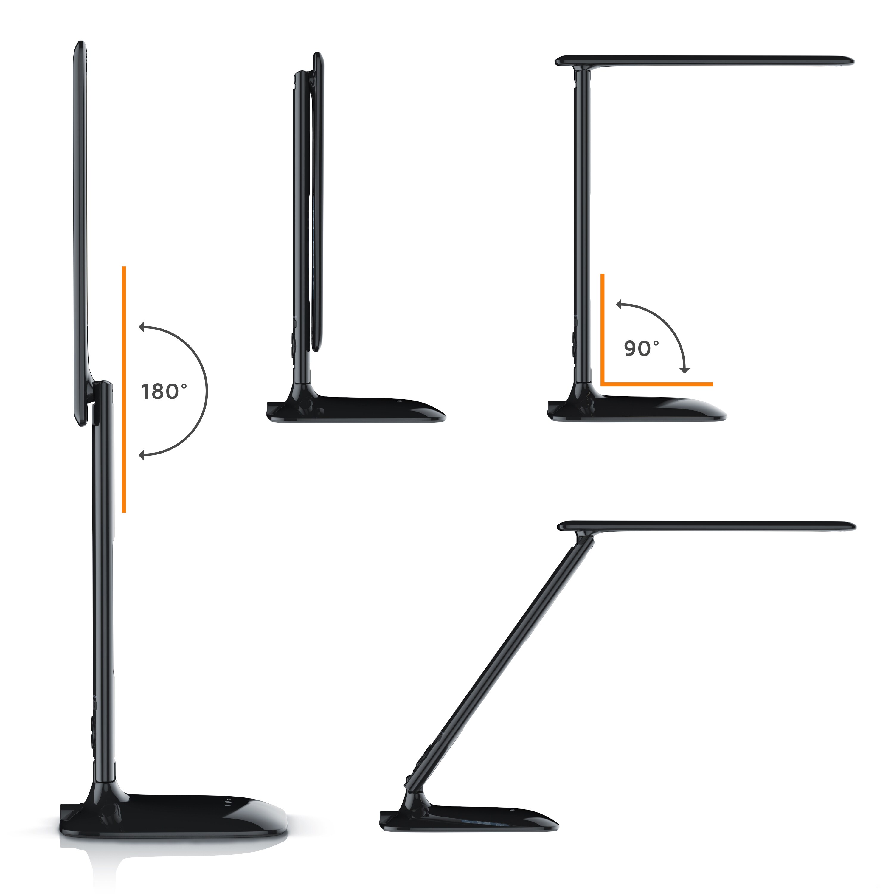 Brandson Schreibtischlampe, LED, Dimmbar, Farbwechsel, Temperatur-, Alarm- & Kalenderfunktion, Tischlampe