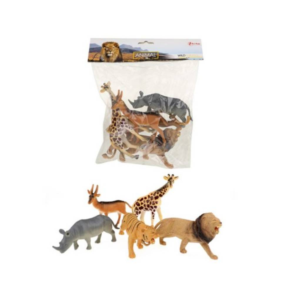 Animal World wilde dieren in zak 5-delig
