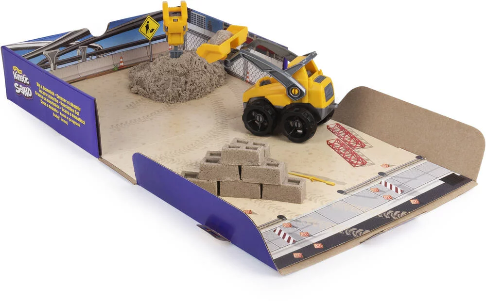 KINETIC SAND - COFFRET CHANTIER CREUSER ET DEMOLIR 454 G