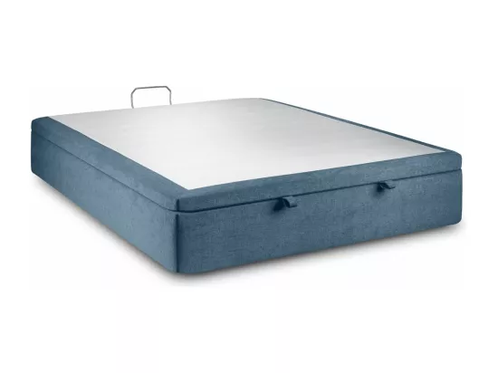 Sommier Coffre Tissu Bleu 180x200 H39cm
