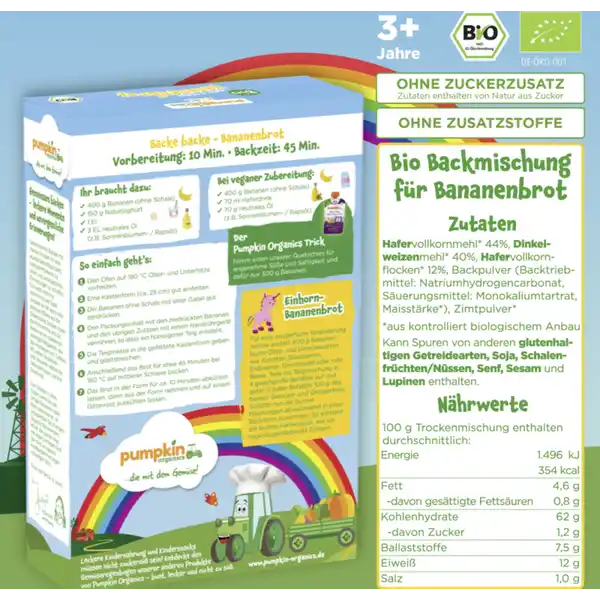 Bio Hafer & Dinkel Bananenbrot