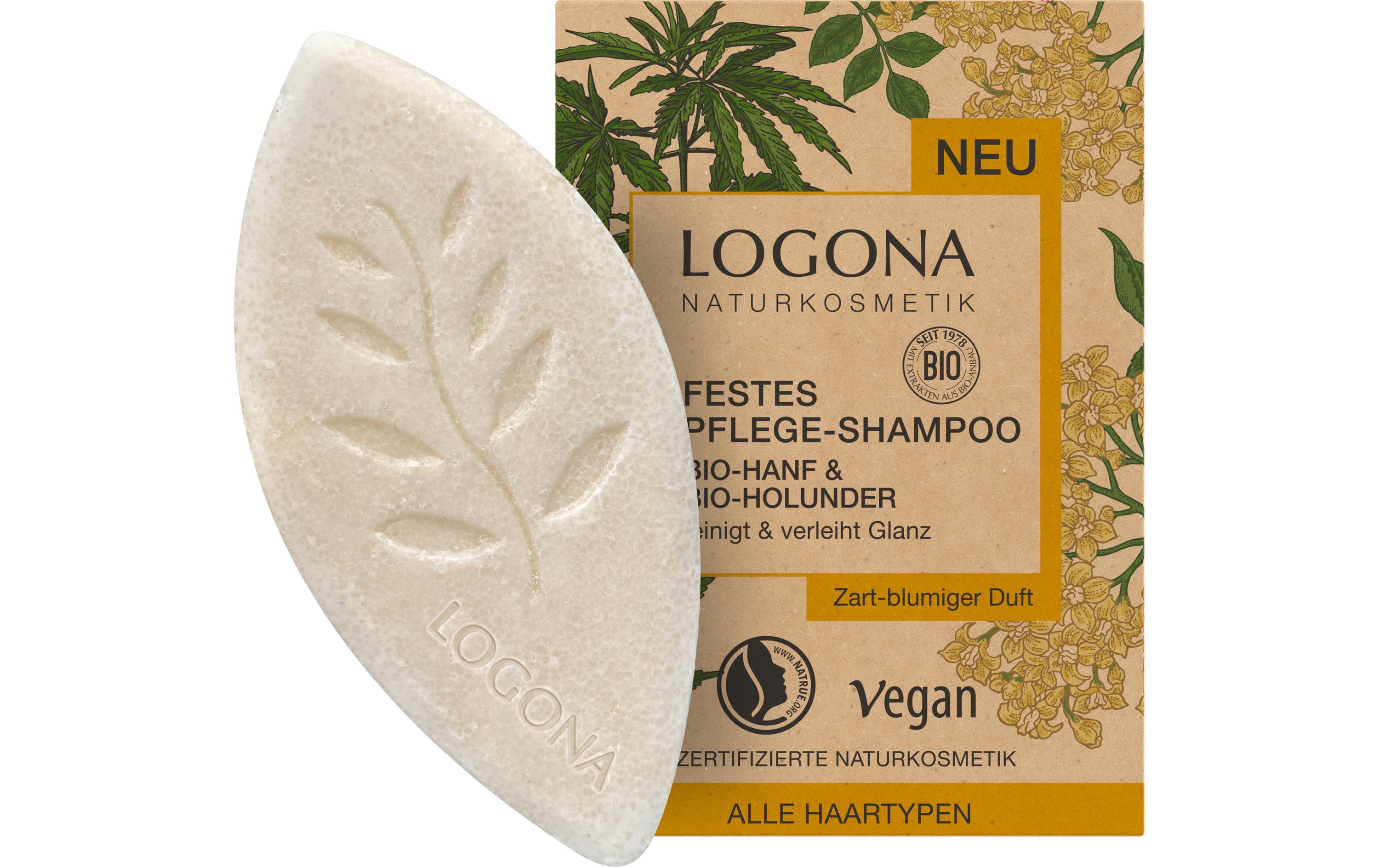 Festes Shampoo Bio-Hanf und Bio-Holunder 60 gNatürliches festes Shampoo aus Liebe zu Ihrem Haar und zur Umwelt